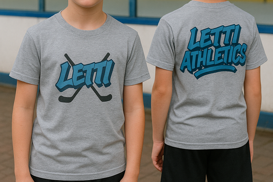 Letti Athletics "Letti Lacrosse" Blue Ice Graffiti Youth T-Shirt